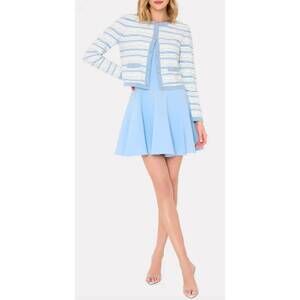 NEW MILLY skye stripe cardigan in blue multi